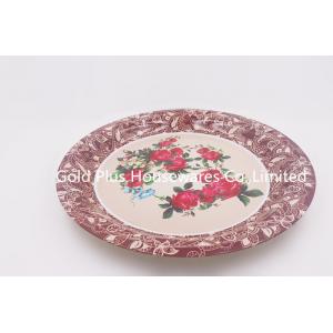 55cm Serving Tray Wedding Plates Set Round Dish Tinplate For Party