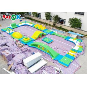 China Silk Printing Inflatable Water Obstacle Course For Wake Park supplier