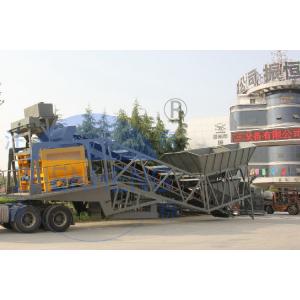 China 30kw * 2 YHZS75 Mobile Concrete Batching Plant 75m3 / H Capacity 12 Months Warranty supplier