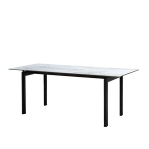 China 1800*850mm Moderne sur mesure Blanc ou noir Table à manger en céramique, à démonter, type fixe supplier