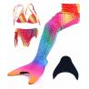 Breathable Adults Silicone Mermaid Tail Swimming Pink , Blue , Green Color
