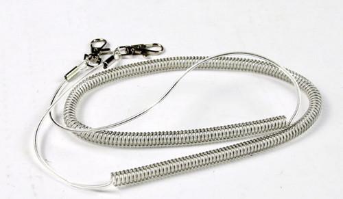 Transparent gray hot selling plastic fishing rod lanyard anti-drop coiled tether