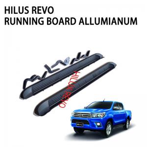 China Steel Alloy Car Side Black Truck Step Bars Decoration Accessories For 2015 Toyota Hilux Revo supplier