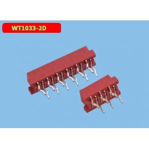 Red IC Socket Connector Female End Straight Foot Idc Ribbon Connector