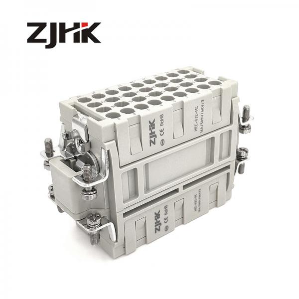 HEE 032 Pin Heavy Duty Rectangular Connector With Crimp Wire Terminal 16A 500V