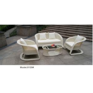 4pcs Rattan  furniture outdoor flower weave pattern wicker sofa set with cushion-9019