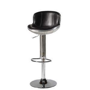 Aluminium Black Counter Height Stools / Chairs , Counter Height Swivel Stools With Backs