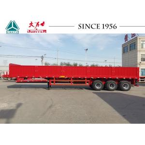 3 Axles 40ft Drop Side Flatbed Trailer For Shipping Container