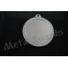 China Glitter Color Custom Silver Medals , Custom Engraved Medallions Round Shape wholesale