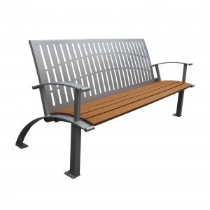 China Composite Recycled Plastic Garden Benches Wrought Iron Benches For Outdoor supplier