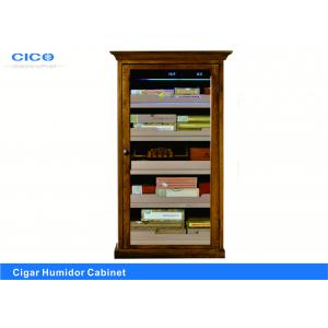 China Compact Cigar Humidor Cabinet Customized Color High Efficient Evaporator supplier