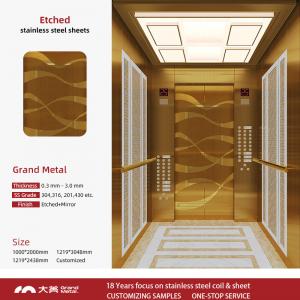Mirror Finish Etched Stainless Steel Sheet Decorative Chemical Etching Elevator Stainless Steel Plate