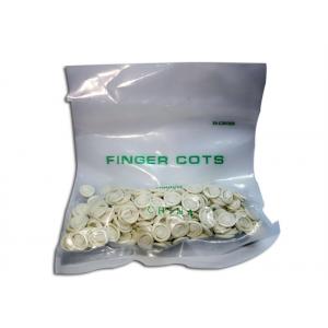 China Milky Color Disposable Latex Finger Cots With 300 PCS / Package supplier