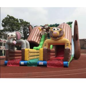 China Giant Outdoor Inflatable Forest Animal Dry Slide Huge Inflatable Monkey Elephant Dry Slide For Commercial Sale supplier