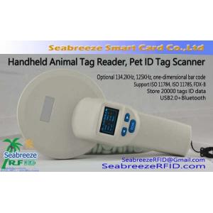 125KHz/134.2KHz Handheld Animal Tag Reader, Pet ID Tag Scanner, ISO11784/11785 Protocol Standard, Support FDX-B