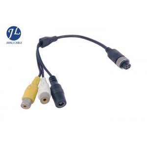 China PVC 12-24V 4 Pin To RCA Video Power Cable For Car Surveillance Camera System supplier