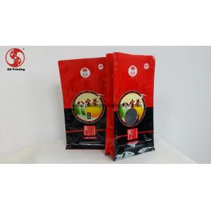 China Stand Up Tea Packaging Bags with Window Aluminum Foil Lined  Moisture Proof supplier