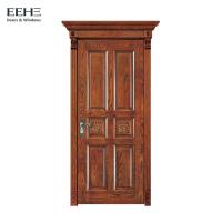 Eco Varnish Solid Wood Bedroom Doors / 100% 6 Panel Wood Interior Doors