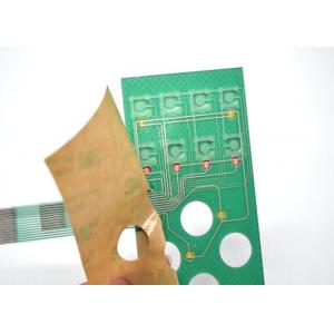 Push Button Single Membrane Switch LED , Flat PCB Membrane Switch Panel