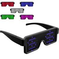 China USB Rechargeable LED Display Glasses With 11 Patterns 180mAh Battery on sale