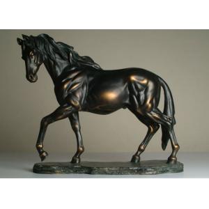 China Life Size Antique Bronze Horse Sculptures , Hotel Decoration Outdoor Horse Sculpture wholesale