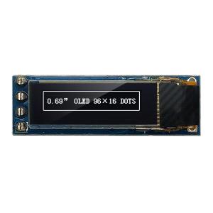 China 4 Pins 96x16 OLED Display Module 0.69 Inch  I2C IIC SSD1306 3V 5V Compatible supplier