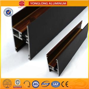 China Customized Hollow Wood Finish Aluminum Window Frame Extrusions supplier