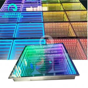 China LED Light Source 5050 RGB Led Removable Glass Tiles for Interactive Neon Dance Floor supplier