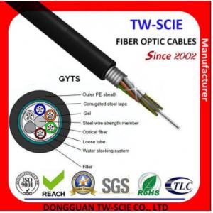 Bullet Resistant Armoured Optic Fibre Cable Double Jacket  Ethernet Light Weight