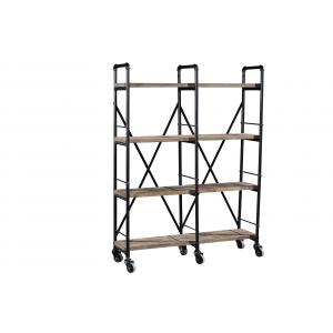 China High End Home Office Bookcase , Open Bookcase Shelving Solid Wood Decoration Rack supplier