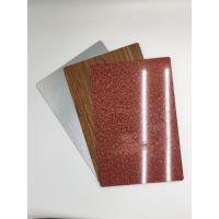 China Exterior Wooden Texture ACP Sheet , High Gloss Furniture Boards 6mm Thickness on sale