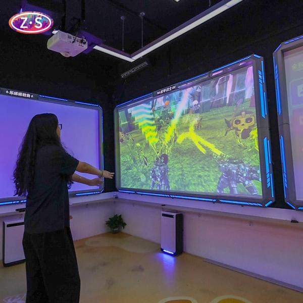 Interactive Mech Warrior Game Multiple Players Interactive Projector Game System