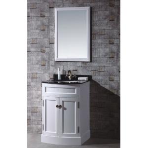 24′′ Single Sink Bathroom Vanity Mirror Cabinet With Marble Countertop