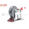 TPR Static Damping Plate Grey Industrial Caster Wheels With Brake