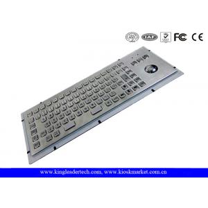 China IP65 Rated Stainless Steel Industrial Computer Kiosk Keyboard With Trackball supplier