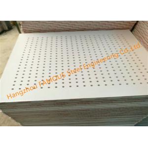 Perforated 8mm Suspended Gypsum Board Ceiling , 9mm Acoustic Gypsum Board Ceiling