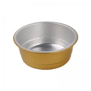 China 450ml Colorful Aluminum Foil Food Containers Smoothwall Disposable Pudding Baking Cups With Lid supplier
