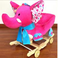 China Lovely Pink Green Animal Baby Rocking Chair Toy Elephent Eco - Friendly 60*33*55cm SGS ITS on sale