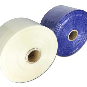 China 19 Micron Clear PVC Shrink Wrap Film Roll Centerfold Low Tempreture Shrink supplier