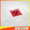 China El Biohazard claro plástico empaqueta los bolsos del canguro para el uso médico del laboratorio con el cierre en la parte superior wholesale