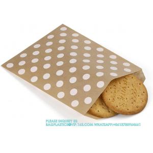 Kraft Paper Bags Flat Greaseproof Paper Bags Greaseproof Envelopes, Paper Snack Bags Cookie Bags Popcorn Bag