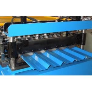 China Galvanized Steel Roof Tile Roll Forming Machine 24 Forming Stations supplier