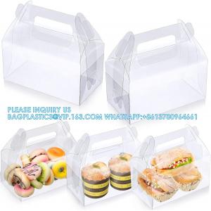 Clear Gable Bakery Gift Boxes With Cardboard, Clear Gable Boxes With Cardboard, Dessert Cookie Pastry Cupcak