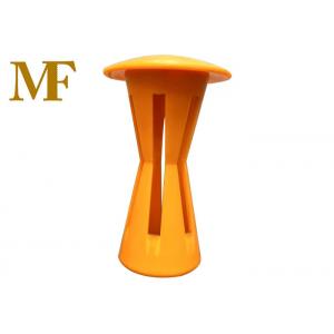#2-#12 Orange Drum Plastic Rebar Caps Hourglass 40mm For Fall Safety