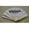 12cm promotional plastic hand fan with paper or fabric , perfect for promotion