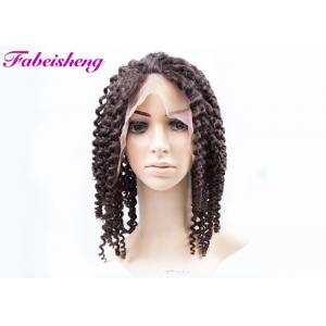Unprocessed Yaki Front Lace Wigs Virgin Human Brazilian Hair 8A Grade