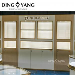 Modern Fashion Style Wooden Jewellery Wall Showcase With Low Power Consumption Led