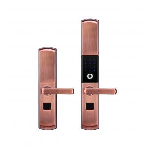 Zinc Alloy Code Door Lock / WIFI Remote Control Smart Fingerprint Sliding Cover Door Lock