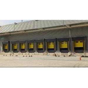 Overall Black Loading Dock Shelter PVC Material With Yellow Warning Strip