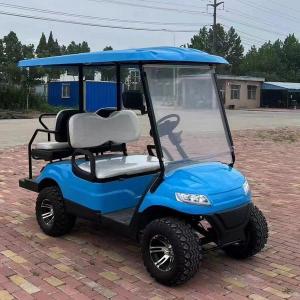 50mph Blue Golf Cart 4 Passenger All Terrain OEM Sale Price With 12 Inch Tires